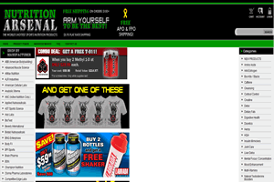 NutritionArsenal - AbleCommerce 7.0.7 Site hosted and managed by Drundo